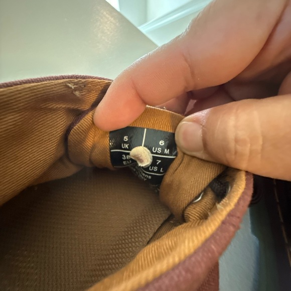 Dr. Martens Maroon Canvas Chukka Boots Size Woman’s 7 / Mens 6 - Picture 2 of 5